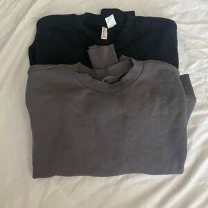 Two H&M Black and Gray crewneck Sweatshirts